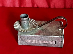 Tin Matchbox Candlestick Holder Vintage B7 - Picture 1 of 4