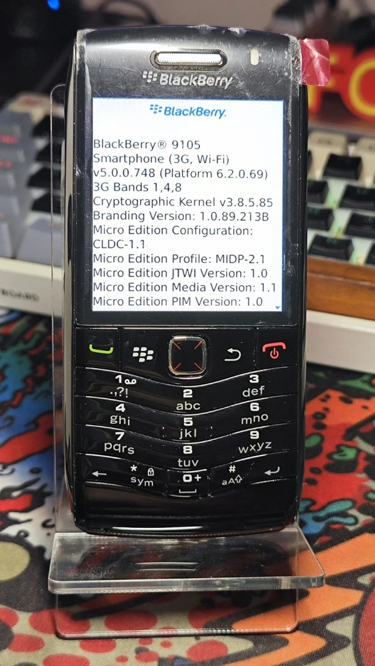 BlackBerry 9105 Pearl Black Mai Usato - Immagine 1 di 4