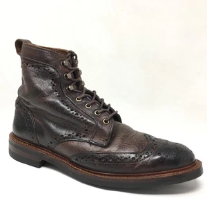 Allen Edmonds Long Branch Kampfstiefel Schuhe Herren Größe 8 Braun Abgenutzt - Bild 1 von 9