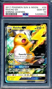 Raichu GX 2017 Pokemon Sun & Moon Shining Legends #29 PSA 10 - Picture 1 of 1