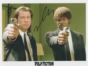 JOHN TRAVOLTA signed PULP FICTION color 8x10 w/ coa CLASSIC CLOSEUP POINTING GUN - Picture 1 of 1