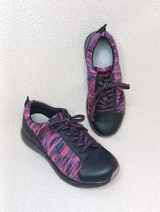 TRAQ Alegria Sneakers Athletic Walking Shoes Women's Size 35 Black Pink Purple - Picture 1 of 24