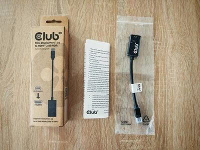 Adaptador activo Club 3D Mini DisplayPort 1.4 (macho) a HDMI 2.0b (hembra) 4K 60Hz - Imagen 1 de 4