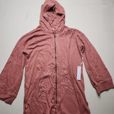 Young Fabulous & Broke Long Line Half Zip Up Hoodie Long Sleeve Size L Pink I6 - Image 1 of 4