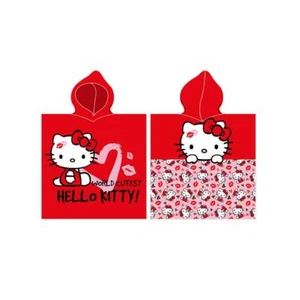 Hello Kitty Beach Poncho Towel Children's Pool Bath Time Hooded 100% Cotton - Picture 1 of 1