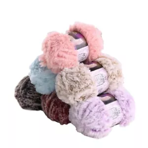 50g Faux Fur Mink Yarn Soft Plush Yarn DIY Hand Knitting For Sweater Scarf HOT - Picture 1 of 27