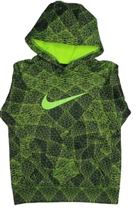 NIKE BOYS HOODED SWEATSHIRT LITTLE BOYS SIZE 5.0 NEW COLOR BLACK AND VOLT - Picture 1 of 6