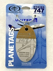 Planetags United 747 N120UA #3234 Gold/Grey Employee Exclusive - Picture 1 of 4