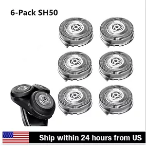 SH50 Replacement Heads for Philips Norelco Shavers S5000- (6-Pack) Ship in 24h - Picture 1 of 6
