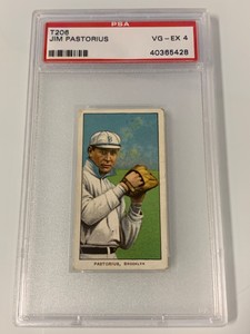 1909-11 T206 Jim Pastorius PSA 4 VG-EX Piedmont 150 Brooklyn Dodgers