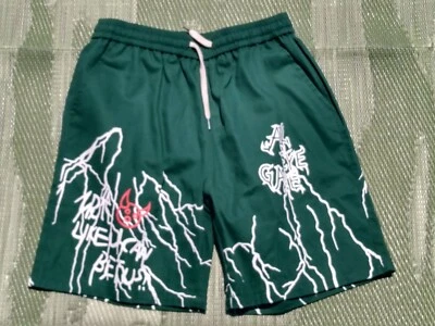 Pantalones Cortos Gonthwid Harajuku Estampado Graffiti Patinador Y2K Bolso Tirar Corbata (HOMBRE Grande) Foto 1 de 2