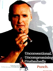 Dennis Hopper Punch Zigarre 1999 Original Print Ad 8,5 x 11" - Bild 1 von 7