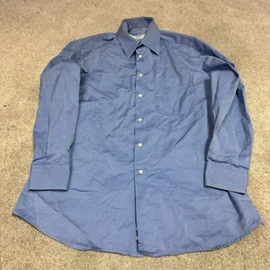 Neiman Marcus Button Down Shirt Men’s Blue Long Sleeve Size Small 41 16 - Picture 1 of 10