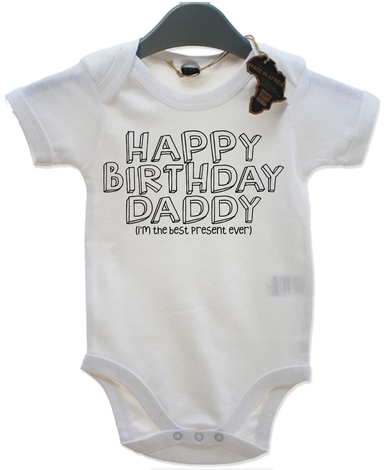 FUNKYTOTZ Happy Birthday Papa ich bin das beste Geschenk aller Zeiten Strampler süß Vatertag EBG24