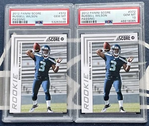 💎Russell Wilson 2012 Panini Score PSA 10 *2 Card Lot* True Rookie Cards RC💎 - Picture 1 of 2