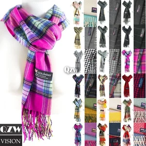 Womens Mens Winter Warm Soft 100% Cashmere Scarf Scotland Made Scarves Wrap Wool