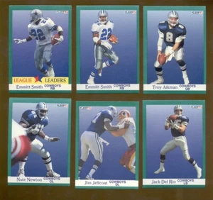 Juego Fleer Dallas Cowboys 1991 EMMITT SMITH TROY AIKMAN NATE NEWTON JACK DEL RIO - Imagen 1 de 1