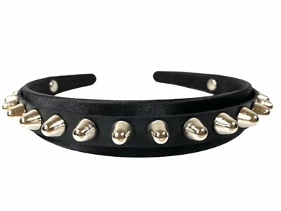 Diadema cónica de cuero con tachuelas UK77 Cosplay gótico punk grunge metal alternativa Foto 1 de 4