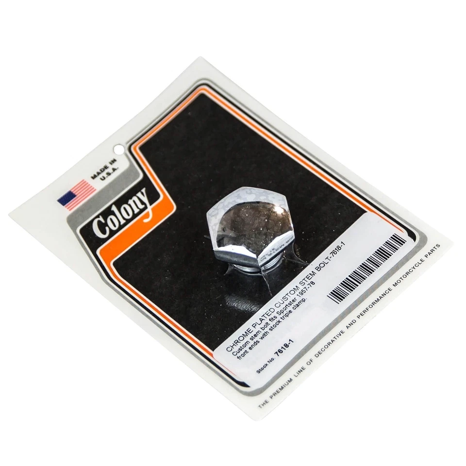 Harley-Davidson Sportster Chrome Colony Machi #7618-1 Custom Stem Bolt 1957-1978 Foto 1 de 1