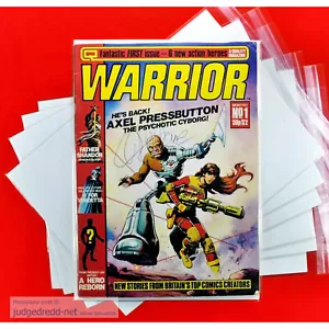 100 Warrior UK Comic Bags ONLY fits A4 Comic Books Acid-Free  Size7 for # 1 up - Picture 1 of 11
