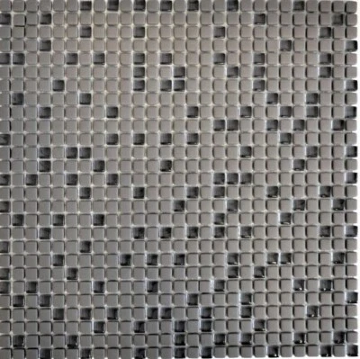 Mosaïque Éco Recyclé Verre Enamel Bain Wc Gris-Marron Mat 140-05G_F 10Matten - Photo 1/4