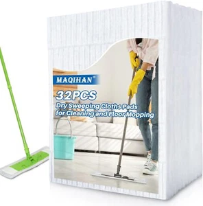 Dry Mop Pads - 32PCS Dry Sweeping Cloths Unscented All Purpose Disposable Dry Mo - Picture 1 of 6