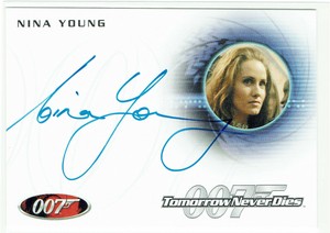 James Bond 50th Anniversary S2 40th Autograph A172 Nina Young as Tamara Steele