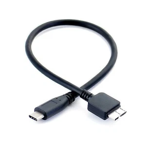 USB 3.0 Micro Type-B to Type-C 30cm OTG Shielded Hard Drive Data Transfer Cable - Picture 1 of 4