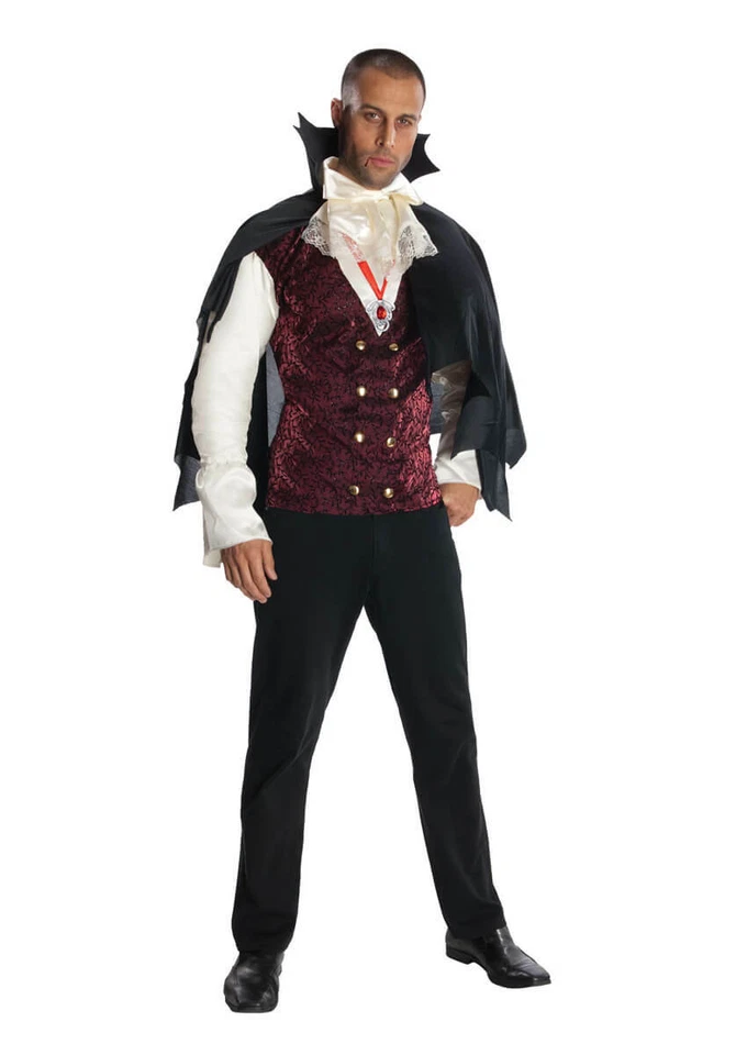 Rubie's Costume Heroes And Hombres Adult Vampire Shirt And Cape Costume Black