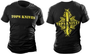 TOPS Knives Men's Tribal Knife Yellow Artwork Logo BLK X-Large T-Shirt TSYBTAXL - Picture 1 of 1