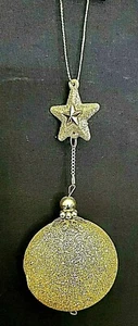 Disco Círculo Estrella de la Vida Dorada Brillo Adorno de Navidad Decoración Nuevo - Imagen 1 de 8