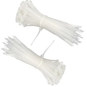 FASCETTE PLASTICA BIANCHE CABLAGGIO ELETTRICISTA STRIGICAVO FERMACAVO NYLON - Foto 1 di 7