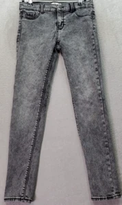 Jordache Jegging Jeans Girl Size 14 Black Gray Denim Flat Front Super Skinny Leg - Picture 1 of 7