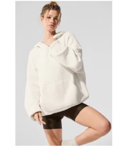 NEU Alo Scholar Pullover mit Kapuze Elfenbein Größe S - Bild 1 von 16
