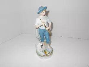 Royal Dux Figurine Huntress Boy Man with Dog - Picture 1 of 4