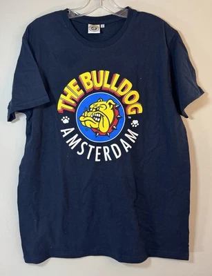 Camiseta The Bulldog Amsterdam Hombre Grande Negra Manga Corta Estampado Gráfico Foto 1 de 4
