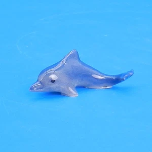 Hagen Renaker Miniature PORPOISE SWIMMING Vintage Dolphin Ceramic Figurine - Picture 1 of 7
