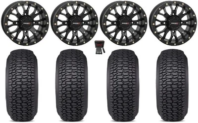 System 3 ST-3 14" Wheels Black 30" Regulator 2 Tires Polaris Sportsman / RZR / - Image 1 of 4