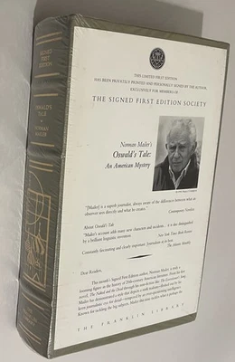 Franklin Library SIGNED FIRST EDITION Norman Mailer OSWALD’S TALE Sealed - Image 1 of 4