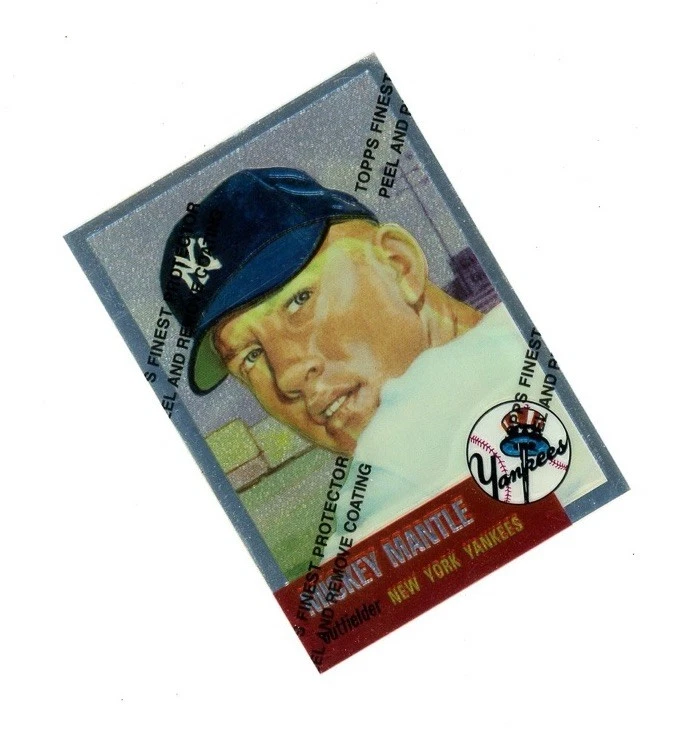 Mickey Mantle Topps Finest #82 1996 con revestimiento protector Yankees See Foto 1 de 1