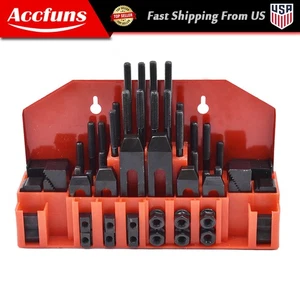 58 Piece Pro-Series 7/16" T-Slot 3/8-16 Clamping Kit Bridgeport Mill Set Up Set - Picture 1 of 12