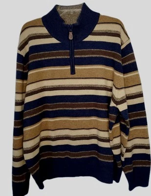 Jos A Bank Mens XL 80% Lambs Wool/20% Nylon Striped Sweater B7 - Image 1 of 4