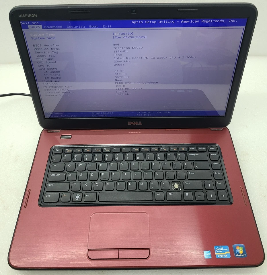Laptop Dell Inspiron N5050 15" Intel i3-2350M 6 GB Ram sin HD/OS (FL) Foto 1 de 4