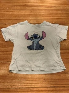 Girls Size L Disney Stitch Blue T-shirt - Picture 1 of 4