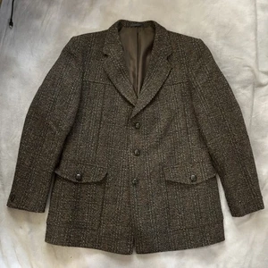 Dunn & Co Harris Tweed Jacket Blazer Size 44 Men’s Hunting Shooting Sports Coat - Picture 1 of 16