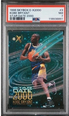 1996-97 SKYBOX E-X2000 KOBE BRYANT STAR DATE 2000 E-X #3 RC ROOKIE PSA 7 RARE - Image 1 of 2