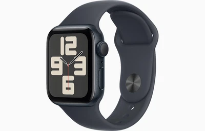 Apple Watch SE GPS, 40 mm Aluminiumgehäuse Mitternacht, Sportarmband Mitternacht - Bild 1 von 4