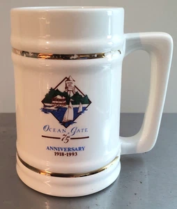 Vintage Beer Stein Mug Ocean Gate NJ 75th Anniversary 1993 Fire Co. #1 Ceramic - Picture 1 of 4
