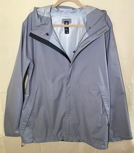 Mountain Hardware Vented Rain Jacket Mens size XL Gray Full Zip Shell - Picture 1 of 6