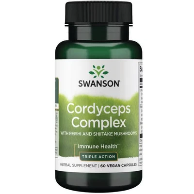 Cordyceps-Komplex mit Reishi & Shiitake-Pilzen 60 Kapseln Swanson Health Pro - Bild 1 von 2